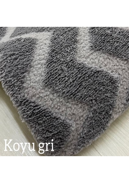 Zikzak Model Kumaştan Welsoft Lastikli Halı Örtüsü