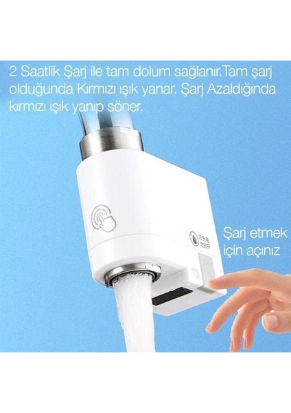 Polham Otomatik Sensörlü Su Tasarruflu Musluk Başlığı, Kızılötesi Sensörlü, Tüm Musluklara Uyumlu