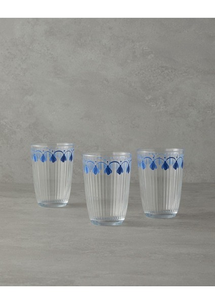 Home Carnival Drip Cam 3'lü Bardak 395 ml Mavi