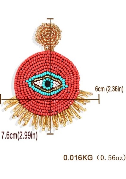 El Yapımı Boncuklu Şans Gözü Küpe fırsatları