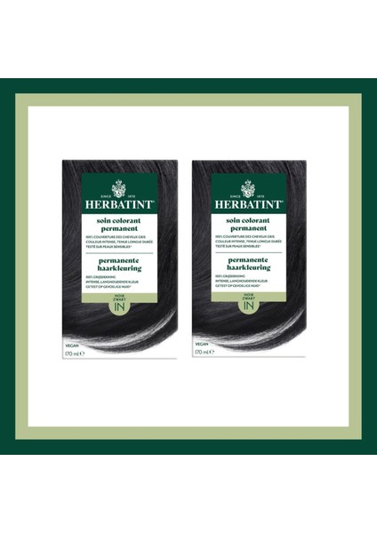 Hebatint Permanent Haircolour Gel 1n Siyah 170 x 2