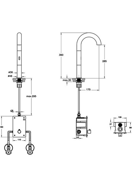 Liquid Fotoselli Temassız Yüksek Çanak Lavabo Bataryası Krom A42789 fiyatları