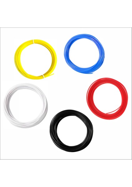 3D Kalem Için Ana Renkler (Beyaz,siyah,kırmız,sarı,mavi) Pla Filament Seti