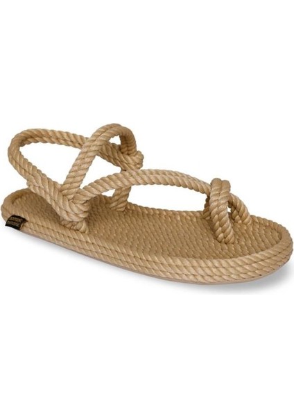 Hawaii Kauçuk Tabanlı Kadın Halat Sandalet - Bej fırsatları