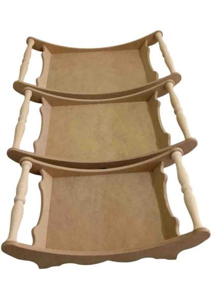 Mdf 3'lü Dekoratif Tepsi Seti fırsatları