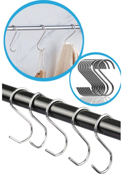 Metal Kanca, S Kanca, Banyo Mutfak Elbise Dolabı Askı S Kanca 8,5 cm Demir Kanca fiyatları
