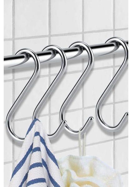 Metal Kanca, S Kanca, Banyo Mutfak Elbise Dolabı Askı S Kanca 8,5 cm Demir Kanca modelleri