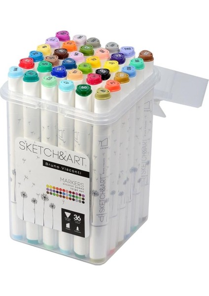Visconti Sketch & Art Çift Taraflı Marker Kalem 36 Renk