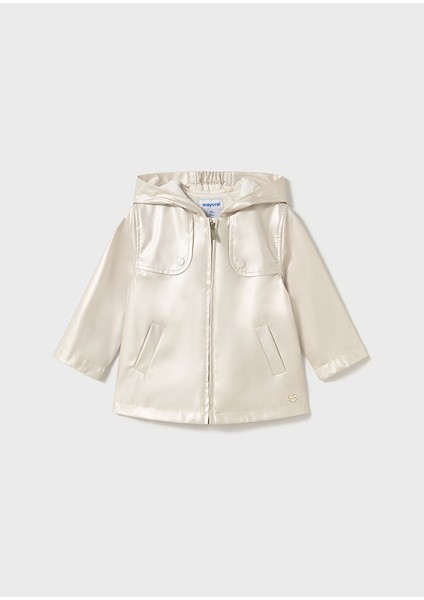 1463 Kız Bebe Krem Yağmurluk