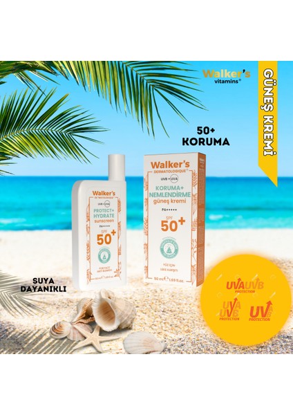 Walkers SPF 50+ Çok Yüksek Korumalı Yüz Güneş Kremi