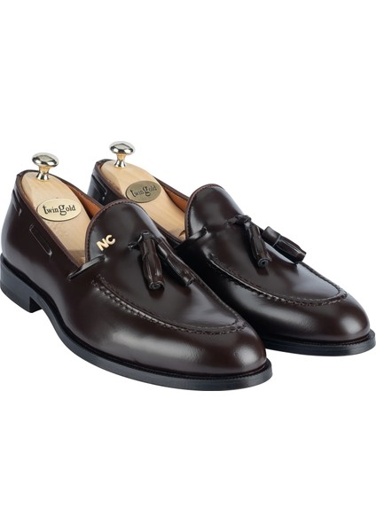 Loafer Gümüş Harflerle Kişiselleştirilebilir Açma Deri Ayakkabı modelleri