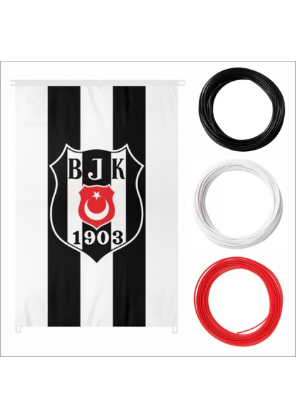 3D Kalem Için Beşiktaş Temalı (Siyah,beyaz,kırmızı) Pla Filament Seti