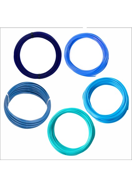 3D Kalem Için Mavi Büyüsü (Lacivert,mavi,açık Mavi,gümüş Mavi,turkuaz) Pla Filament Seti
