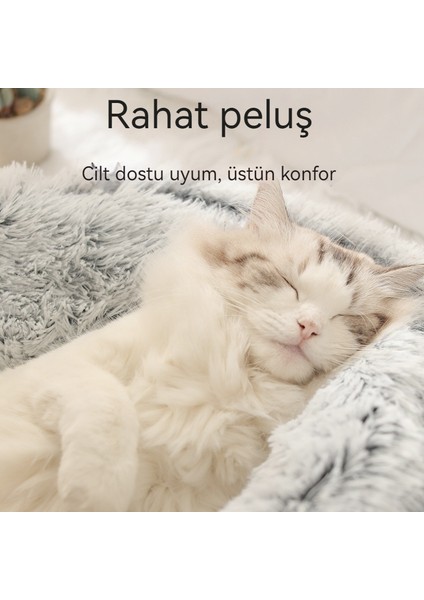 Evcil Hayvan Yuvası Yarı Kapalı Kedi Yuvası Sıcak Kristal Kadife (Yurt Dışından)