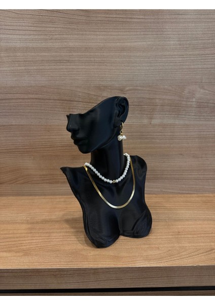 Dekoratif Takı Mankeni Teşhir Standı 25 cm Orta Boy 2'li Set