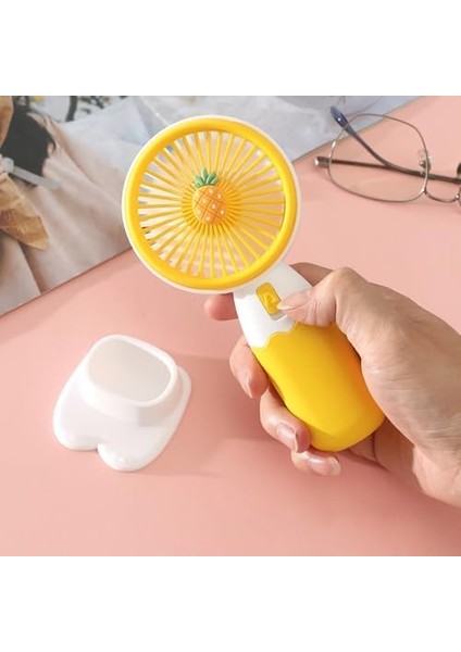 Mini Fan Masaüstü Taşınabilir Telefon Stantlı Vantilatör 2si 1 Arada Taşınabilir Masaüstü Vantilatör Yüksek Hızlı Vantilatör Asorti Renk