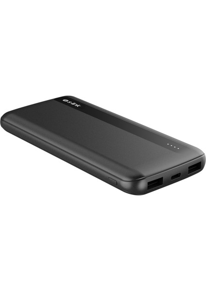 IP-G11N 10000MAH Micro+Usb+ Type-C Giriş+Çıkış Siyah Taşınabilir Pil Şarj Cihazı Powerbank