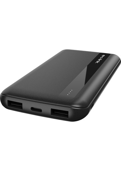 IP-G11N 10000MAH Micro+Usb+ Type-C Giriş+Çıkış Siyah Taşınabilir Pil Şarj Cihazı Powerbank