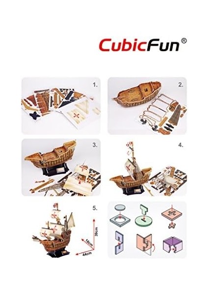 CUB/T4008H 3D 113 Parça Puzzle Santa Maria Gemisi