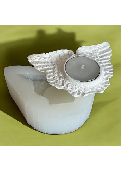 Kuş Kanadı Modeli Tealight Mumluk Silikon Kalıbı