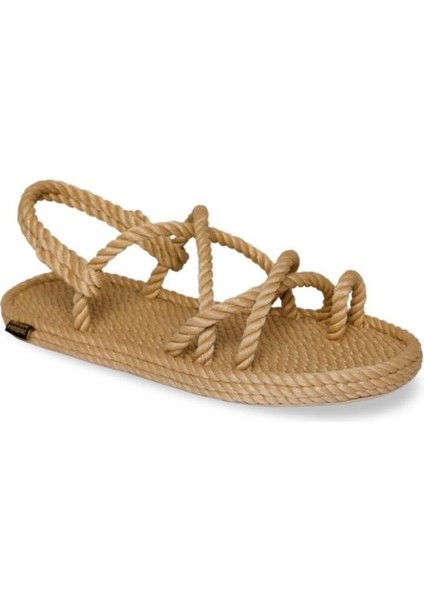 Ibiza Kauçuk Tabanlı Kadın Halat Sandalet - Bej fiyatları