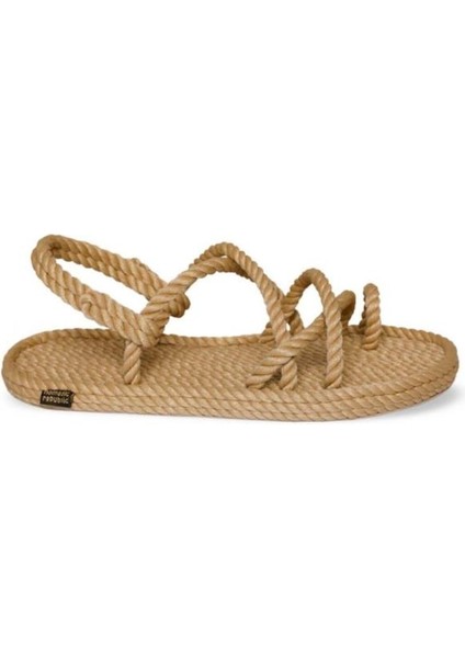 Ibiza Kauçuk Tabanlı Kadın Halat Sandalet - Bej modelleri