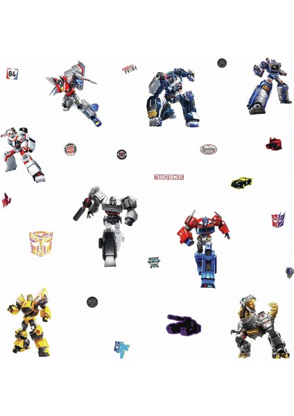 RMK4231SCS Transformers All Time Favorites Peel And Stick Duvar Çıkartmaları, Mavi, Kırmızı, Sarı