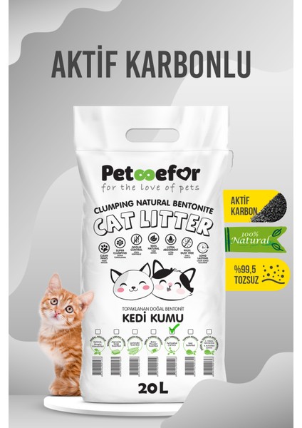 20 Lt Aktif Karbonlu Kedi Kumu