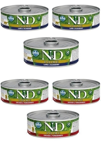 Nd 6 Adet Tahılsız Karışık Kedi Konservesi Kuzu Etli + Tavuk