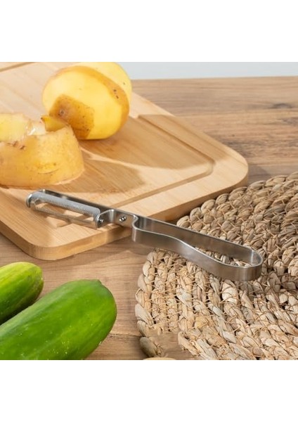 16563-9 Çok Amaçlı Paslanmaz Metal Yan Soyacak - Meyve Sebze Soyacağı Patates Havuç Soyacak