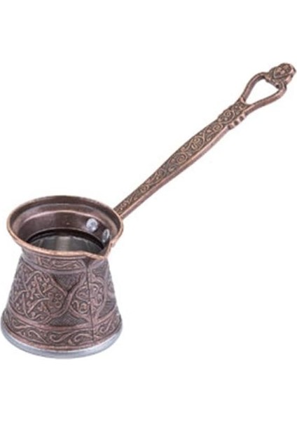 1 Zamak Döküm Kahve Cezvesi 1-2 Kişilik Bakır Rengi
