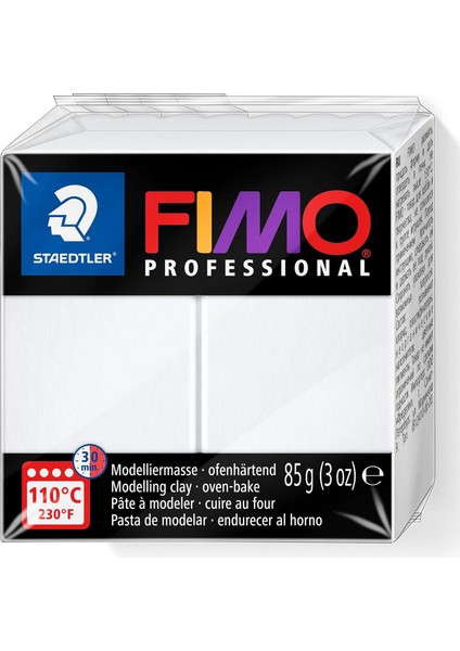 8004-0 - Fimo Professional Normalblock, 85 G, Weiß