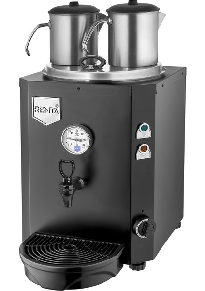 2 Demlikli 15 Lt Jumbo Çay Makinesi Siyah - DE12