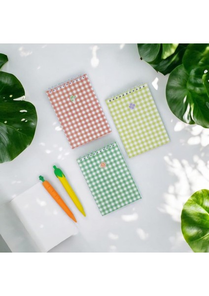 Not Kağıdı, Ders Çalışma Kağıdı, Notepaper, Notluk, Çizgisiz, A6 Boyut, 50 Yaprak (Pötikare 3lü Set)