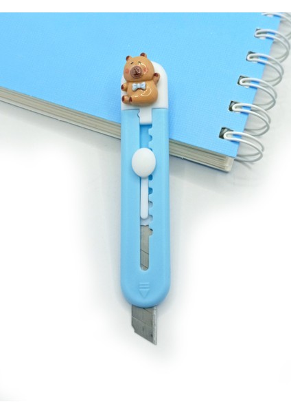 Mini Şekilli Falçata Maket Bıçağı - Capybara Mavi