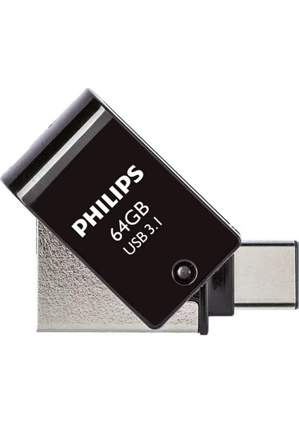 64 GB USB 3.1 & Type-C 2’si 1 Arada Çift Girişli Metal USB Bellek