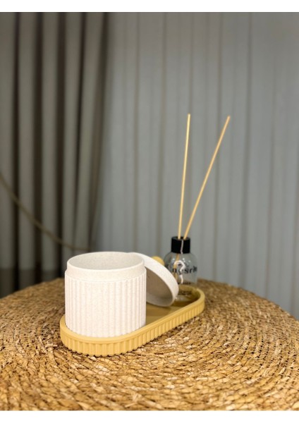 3 Parça Çok Amaçlı Organizer Seti | Takı, Pamuk ve Oda Kokusu Standı Nature Serisi modelleri