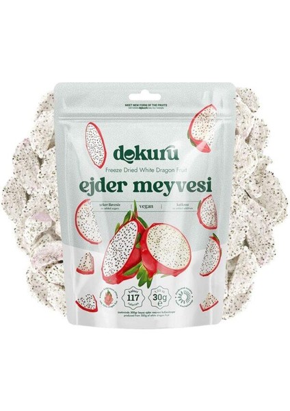 Dondurularak Kurutulmuş Beyaz Ejder Meyvesi 30 gr