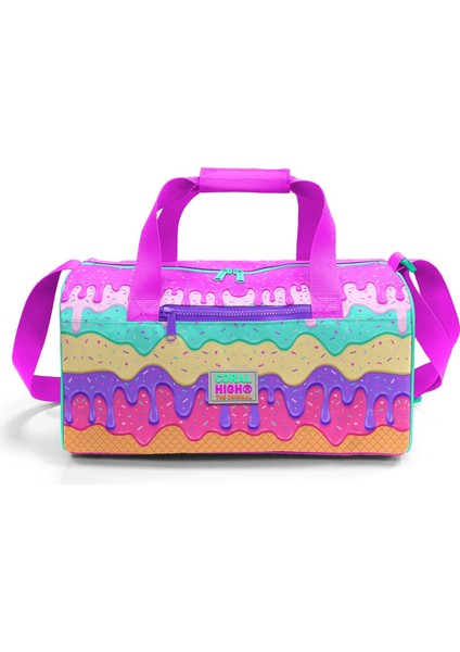 Pembe Rengarenk Dondurma Desenli Spor Çantası 27515 fiyatları
