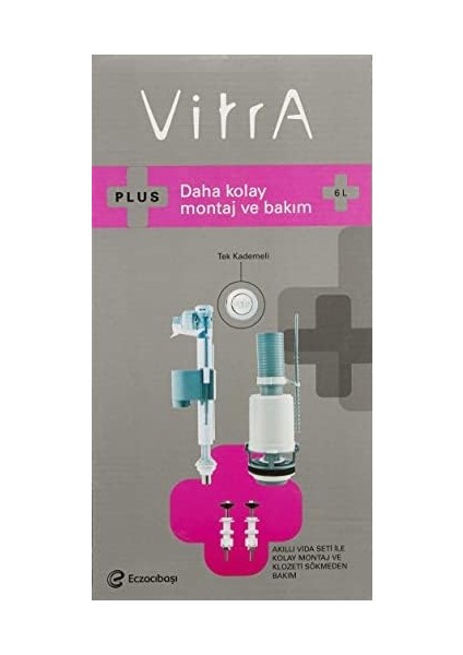 Plus 330B4111 Rezervuar Iç Takım, Alttan Su Girişli, 3/6 L
