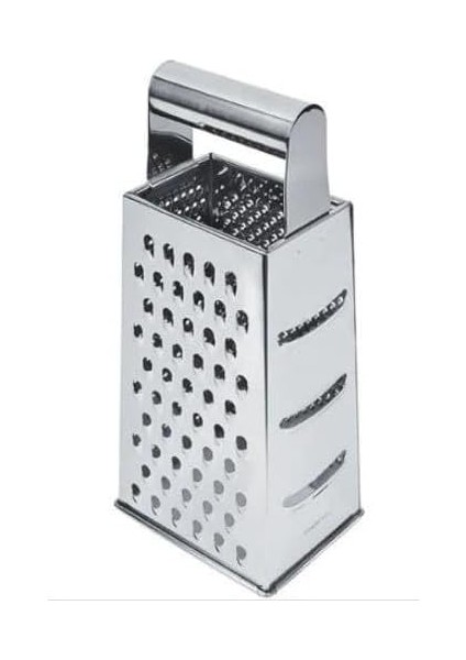 Paslanmaz Çelik Sebze ve Meyve Rendesi Taşınabilir Metal Rende 4 Taraflı Kullanım