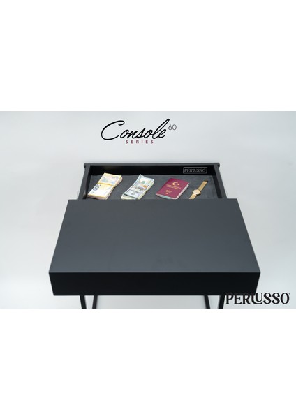 -CONSOLE60-SIYAH-LAKE Gizli Bölmeli Dresuar fiyatları