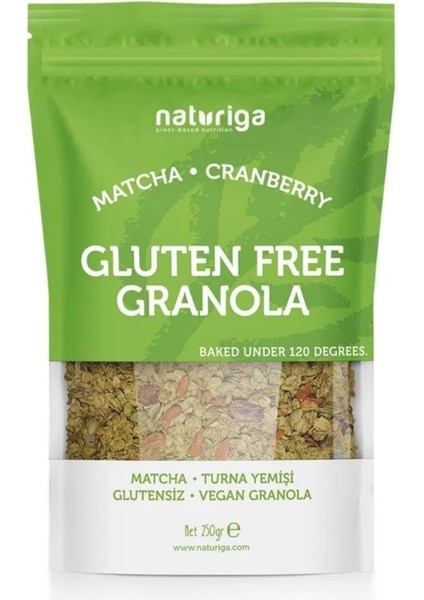 Glutensiz Granola Matcha Cranberry 250 gr