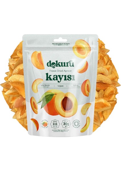 Dondurularak Kurutulmuş Kayısı 30 gr