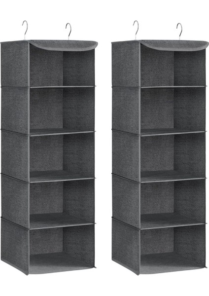 Kdroglu Askılı Gardırop Saklama Düzenleyici, 2'li Set Askılı Saklama Rafları, Katlanabilir Ga