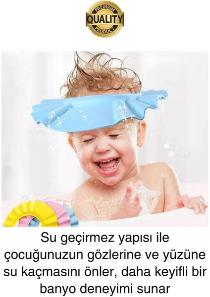 Ayarlanabilir Çocuk Bebek Duş Şapkası Göze Şampuan Su Sabun Kaçmasını Önleyen Koruyucu Banyo fiyatları