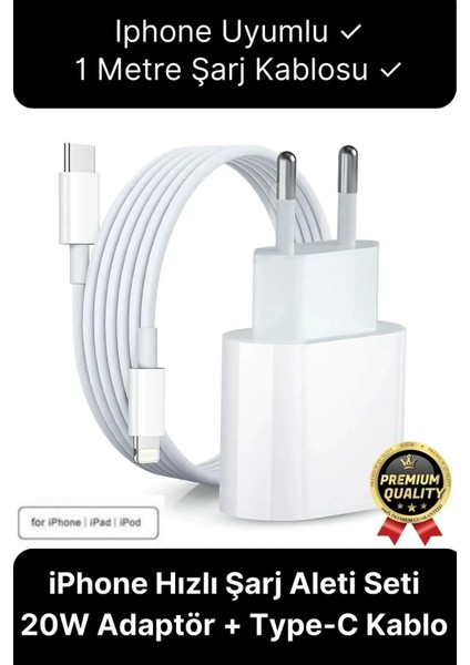 Iphone Uyumlu Type-C Kablo 20W Hızlı Şarj Adaptörü Yeni Serilere Uygun 7 8 x 11 12 13 14 15 Plus Pro