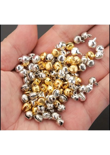 Gold Parlak Kulplu Çan Zil Hayvan Tasma Zili Amigurumi Zili Kına Gecesi Tef Yapımı Zili 12MM 50 Adet modelleri