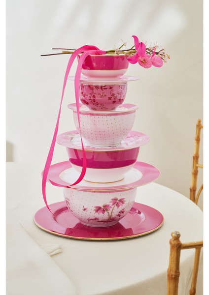 Jolie Pembe Porselen Kase 12 cm