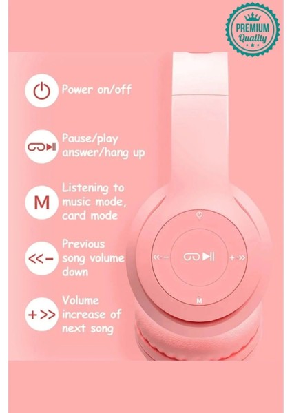 Kablosuz Gürültü Engelleyen Bluetooth Işıklı Mikrofonlu Kedi Kulaklı Sevimli Oyun Müzik Kulaklığı indirimleri